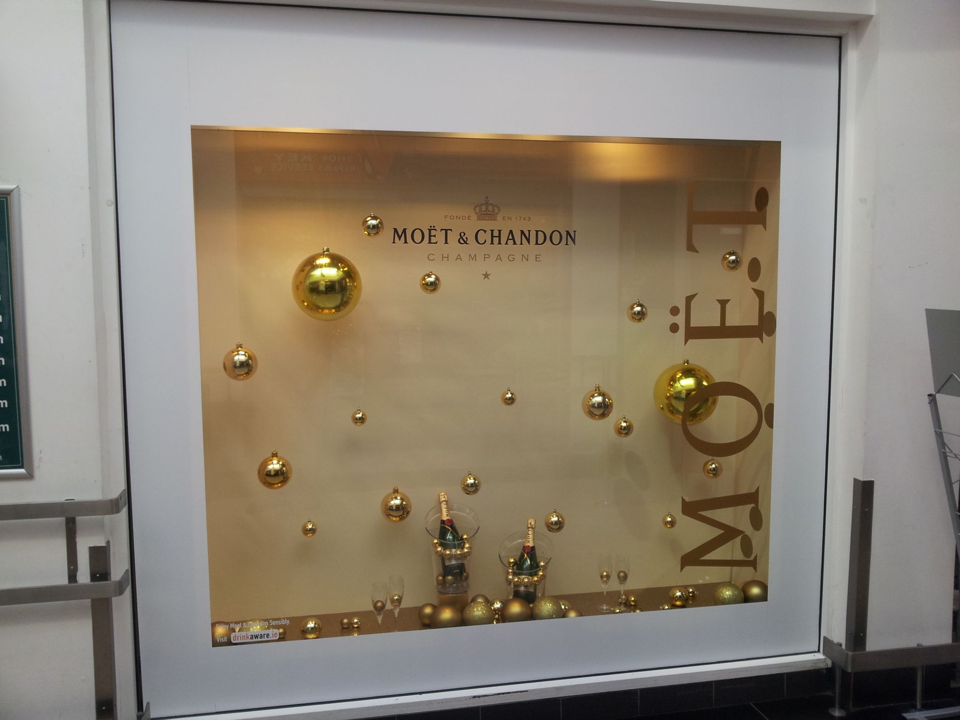 Moet & Chandon window display in association with Edward Dillon