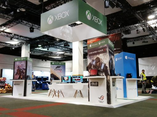 Microsoft Xbox stand in association with Pluto Events